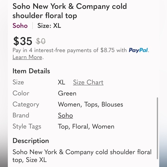 New York & Company floral top size XLarge - Picture 15 of 15